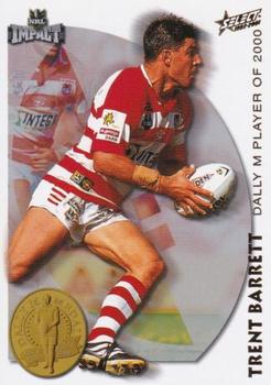 2001 Select Impact - Dally M Awards #A1 Trent Barrett Front